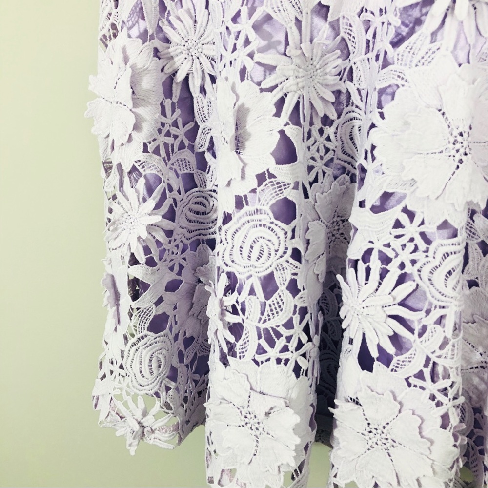 NWT Francesca Just Me Purple 3D Foral Lace Dress - Picture 6 of 9